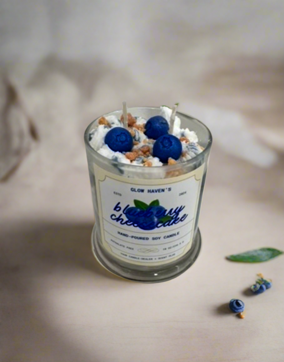 Blueberry Cheesecake Soy Candle – 11 oz Hand-Poured