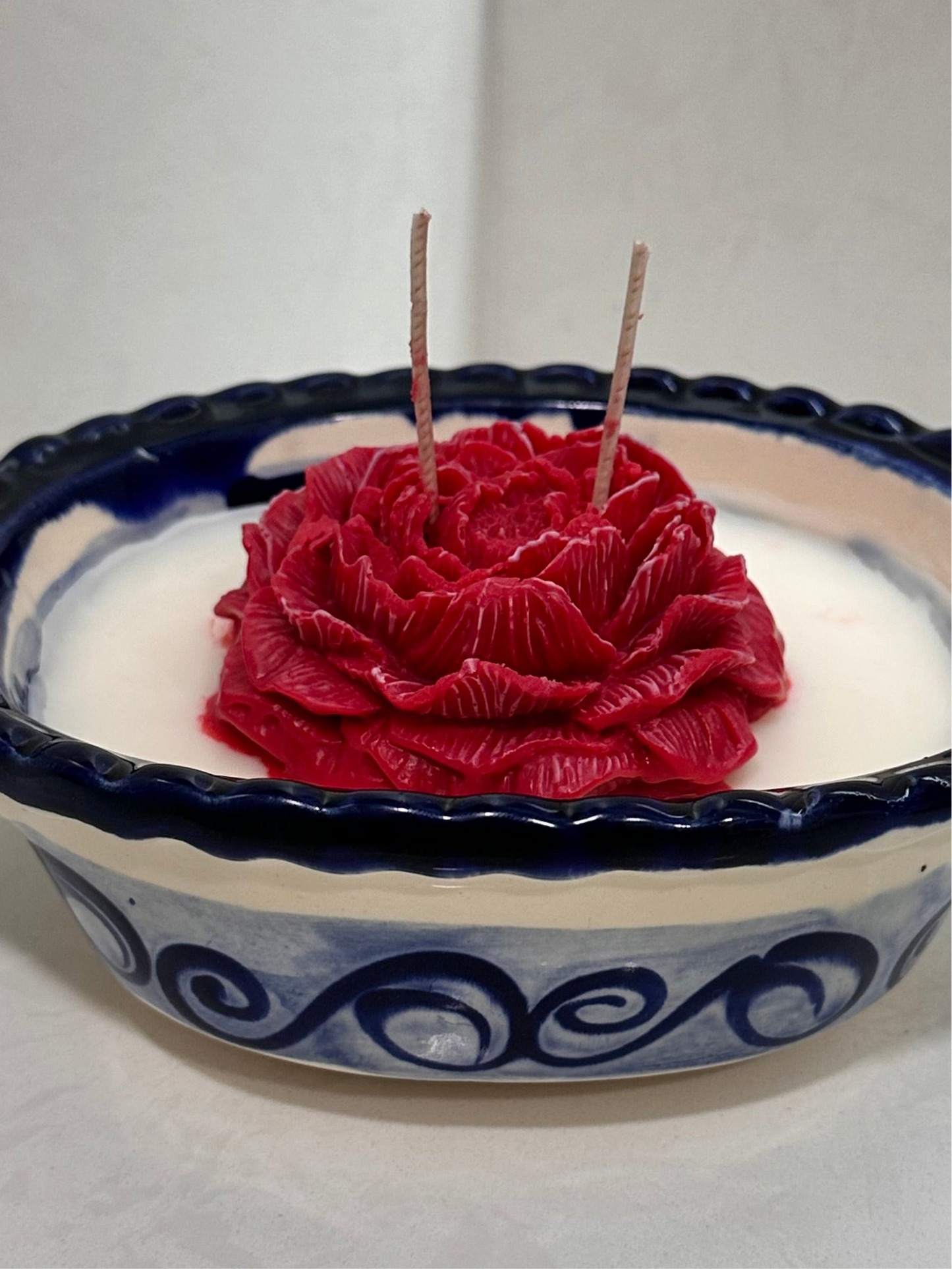 ❤️Es Una Flor – Red Rose Cazuelita