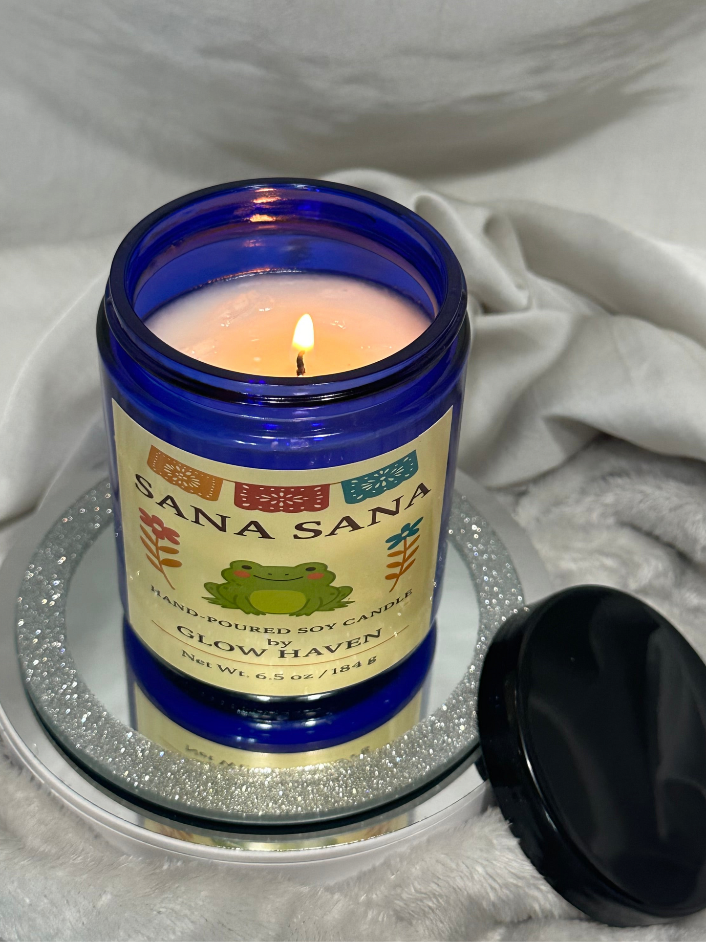Menthol Eucalyptus Soy Candle – Sana Sana, 6.5 oz Reusable Glass Jar
