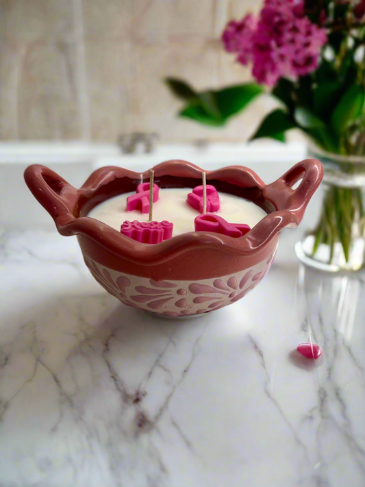 💗 Hope & Strength – Breast Cancer Awareness Candle