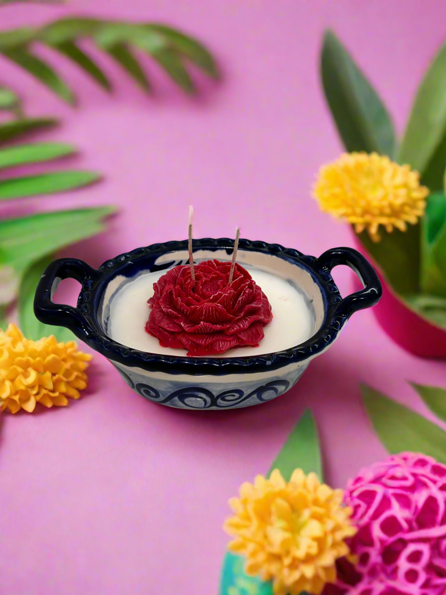 ❤️Es Una Flor – Red Rose Cazuelita