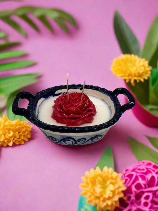 ❤️Es Una Flor – Red Rose Cazuelita