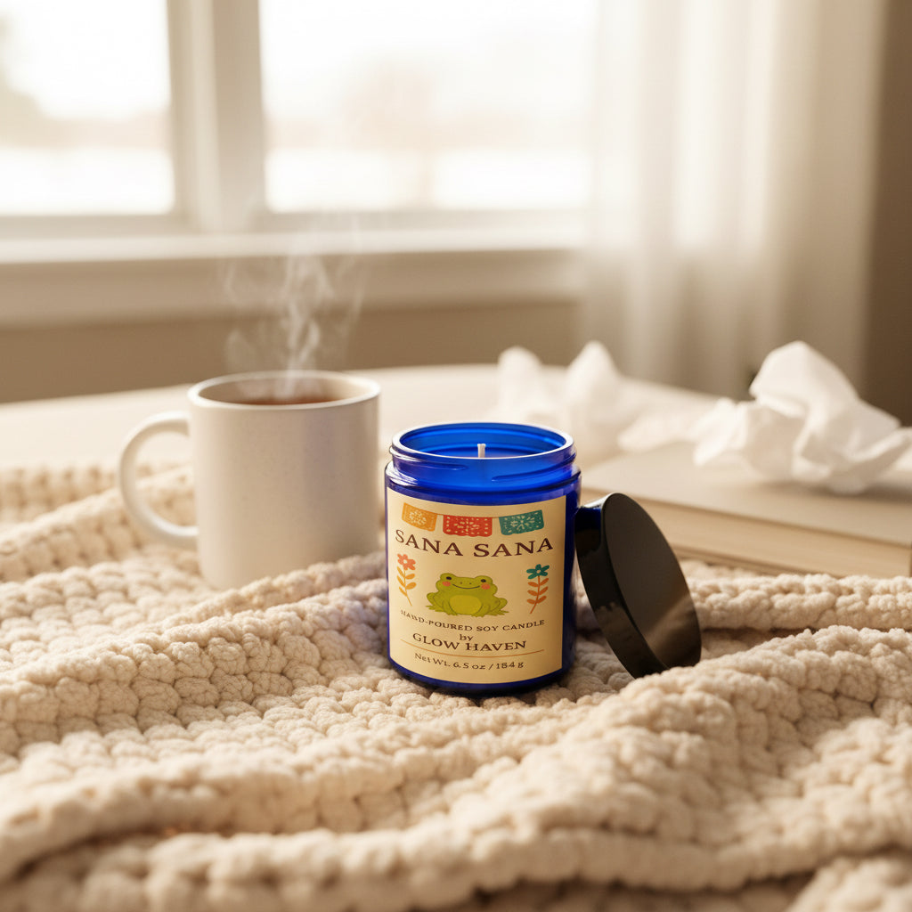 Menthol Eucalyptus Soy Candle – Sana Sana, 6.5 oz Reusable Glass Jar