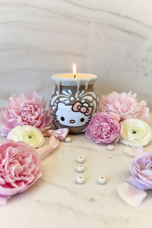Hola Gatito Talavera Cup Candle 🐾💖
