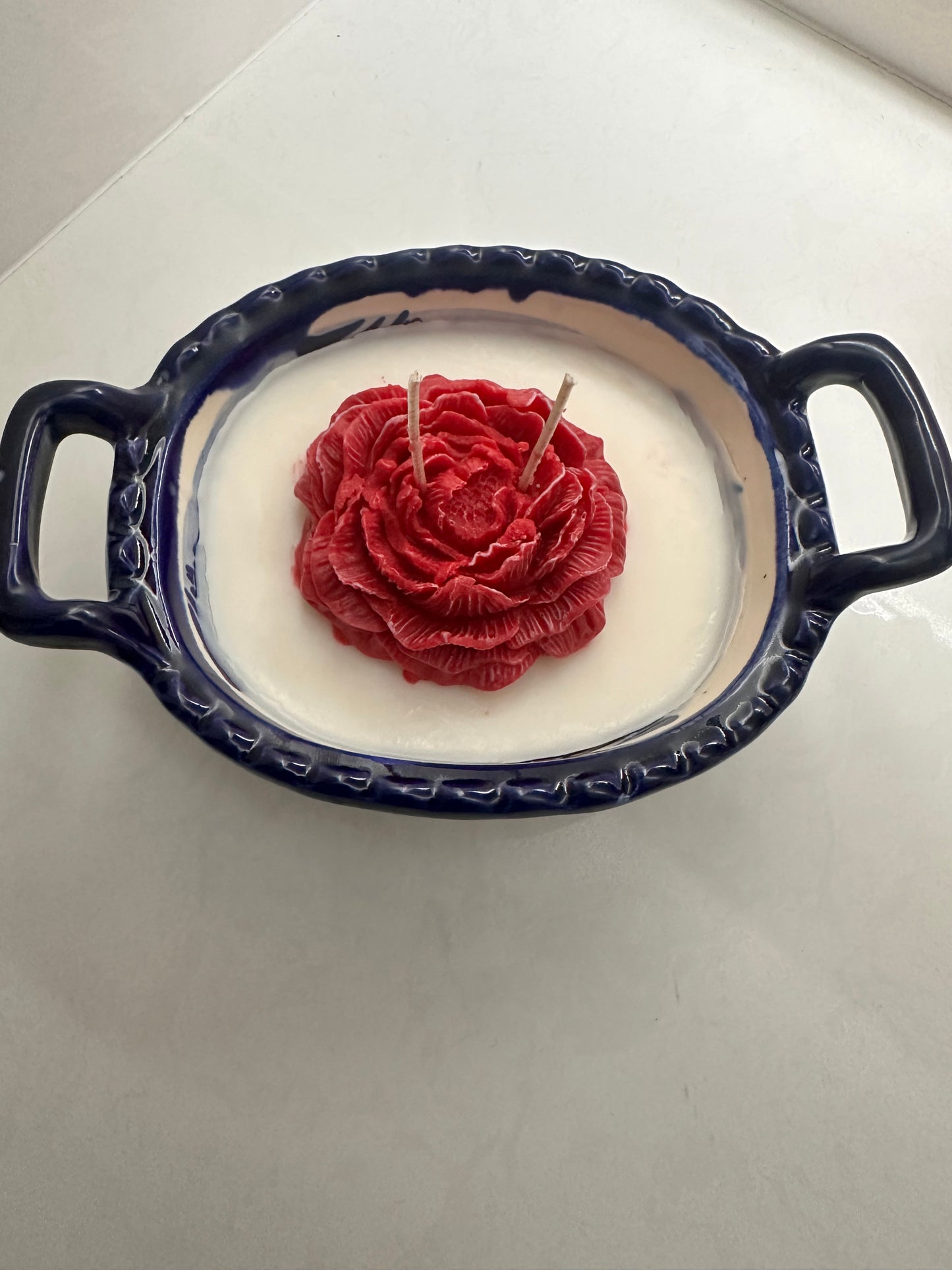 ❤️Es Una Flor – Red Rose Cazuelita