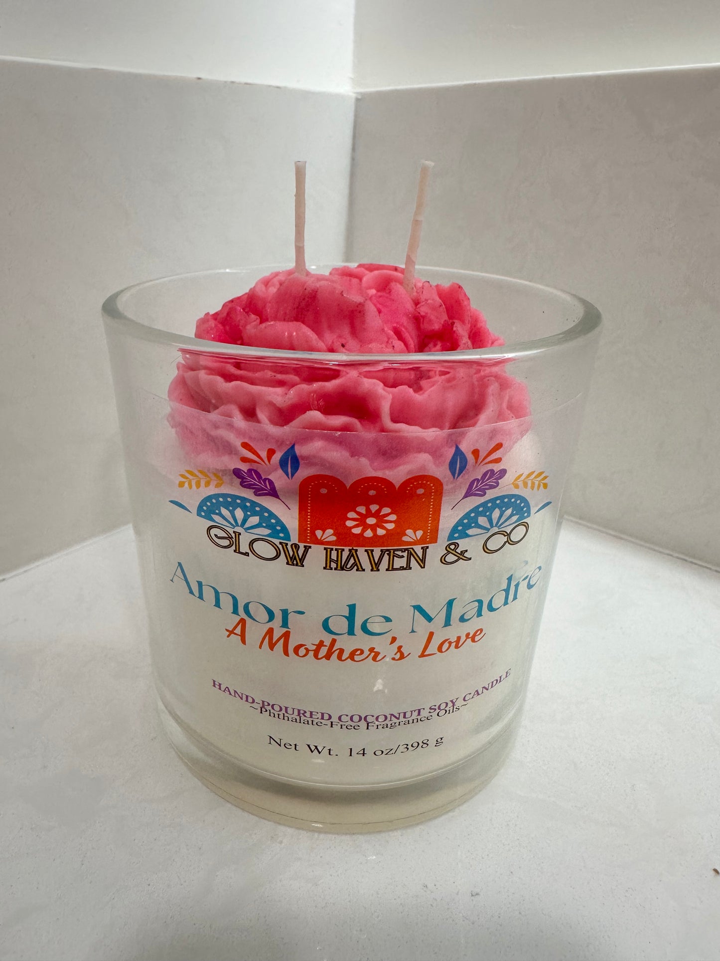 Flores de Amor Rose Candle Collection – 14 oz Hand-Poured, 3 Scents