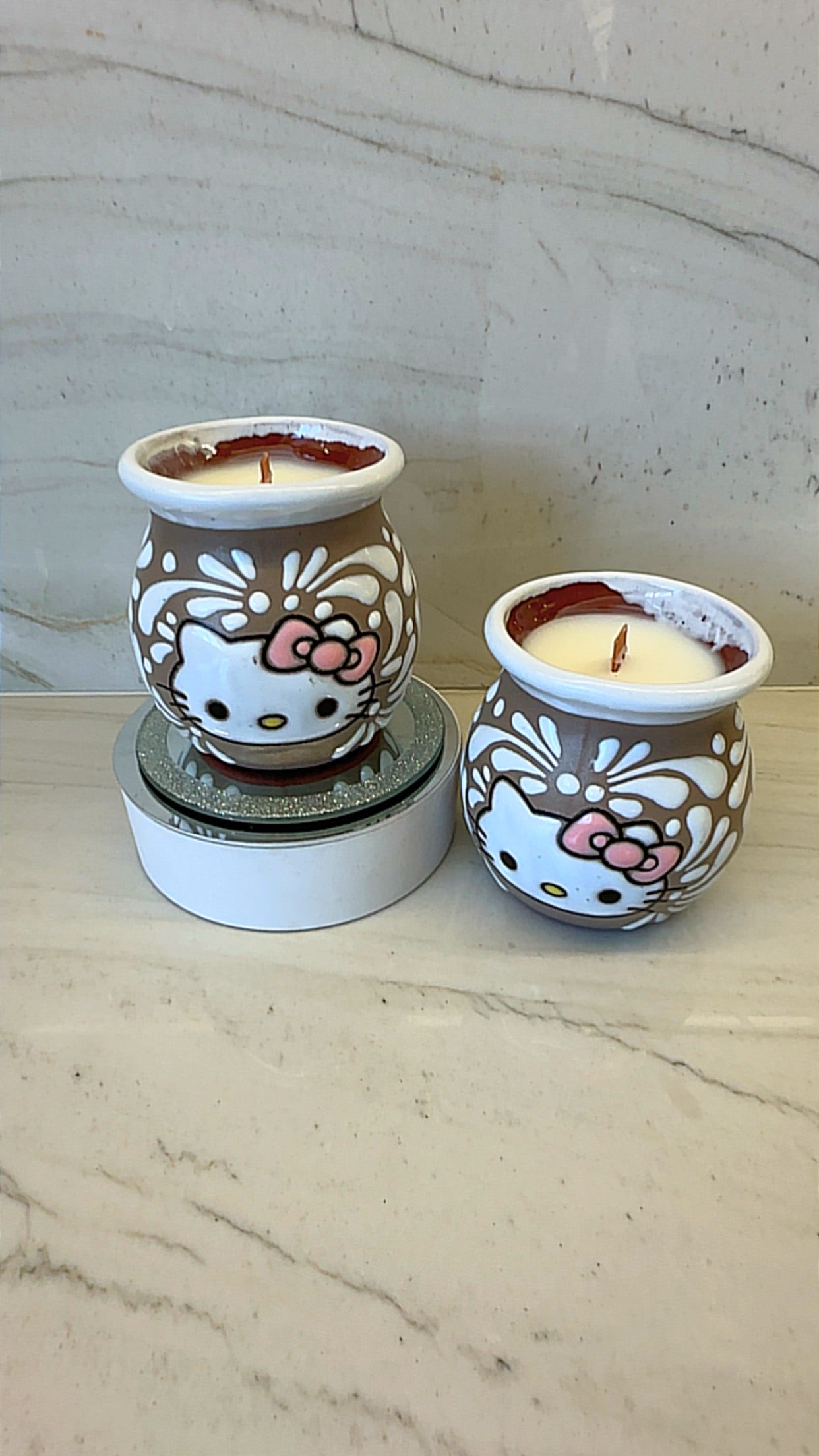 Hola Gatito Talavera Cup Candle 🐾💖
