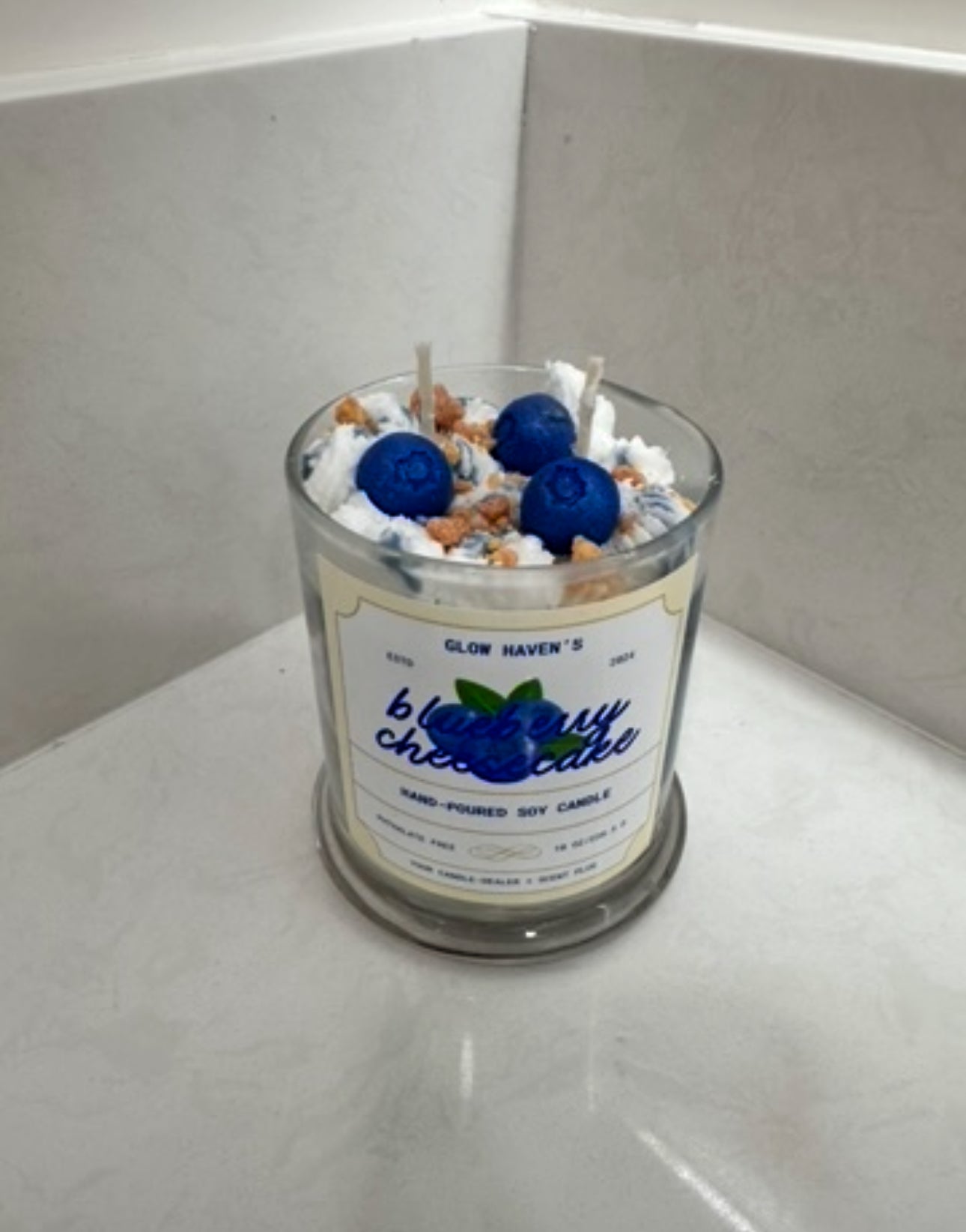 Blueberry Cheesecake Soy Candle – 11 oz Hand-Poured