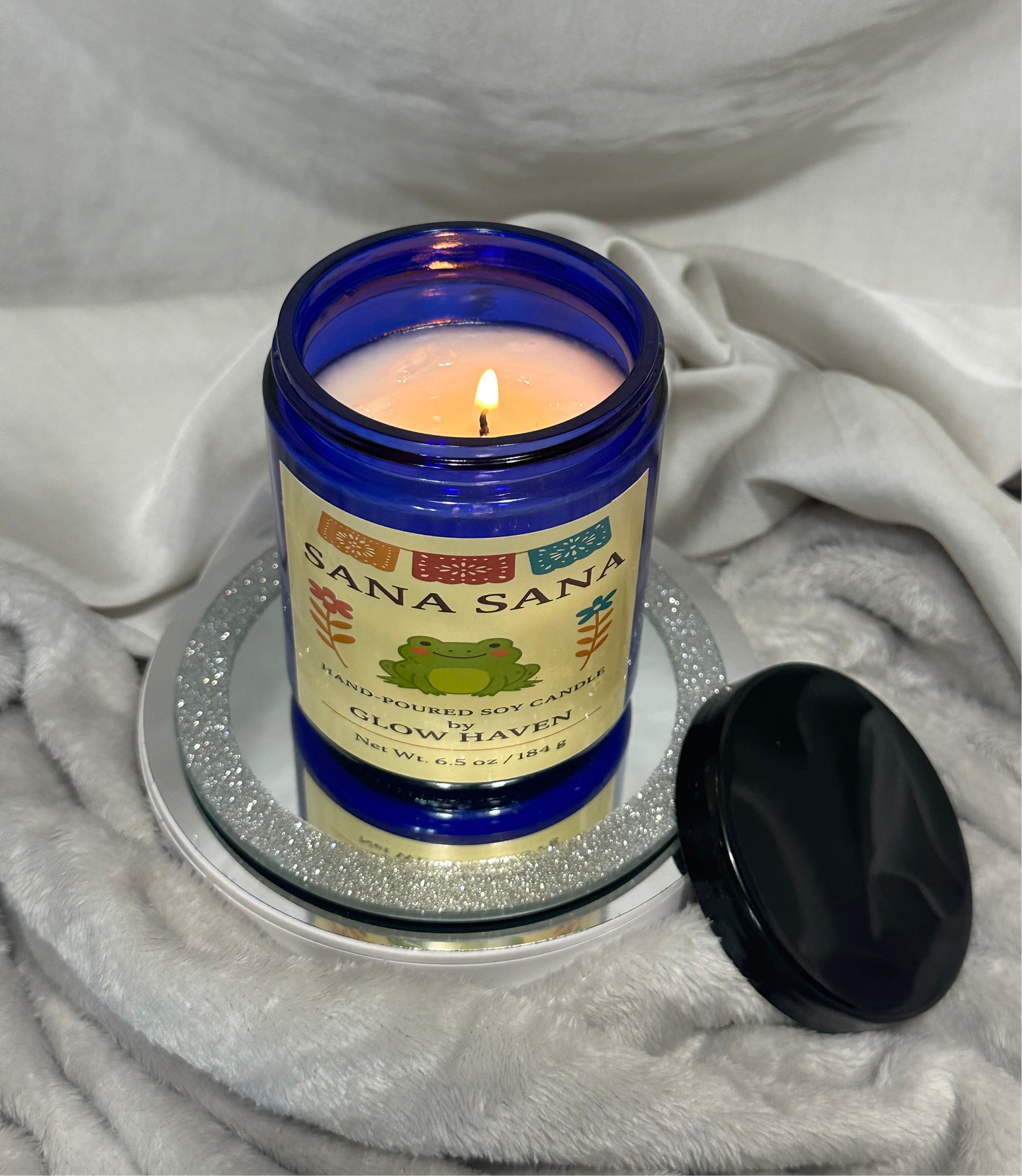Menthol Eucalyptus Soy Candle – Sana Sana, 6.5 oz Reusable Glass Jar