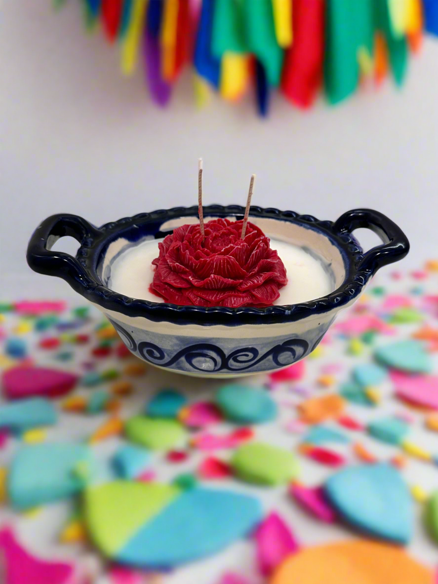 ❤️Es Una Flor – Red Rose Cazuelita