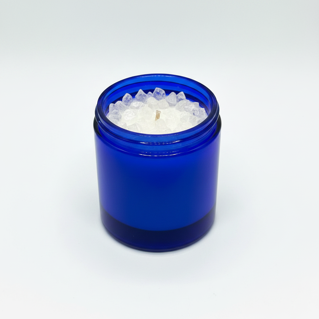 Menthol Eucalyptus Soy Candle on white background